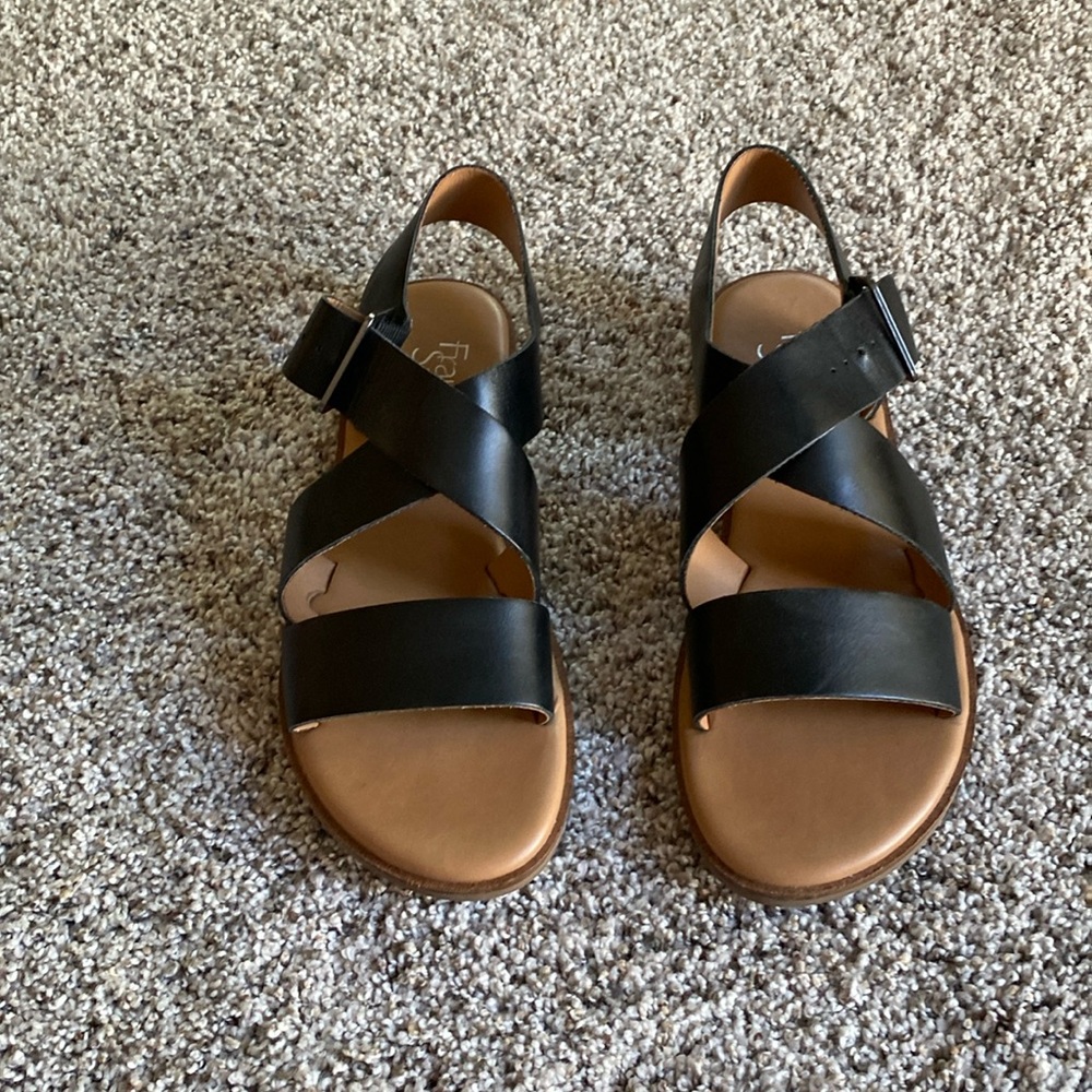 Franco sarto black strap sandals
